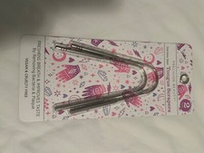 2 Pack Tongue Scraper,Stainless Steel Tongue Cleaners,Tongue Scraper for Adults,