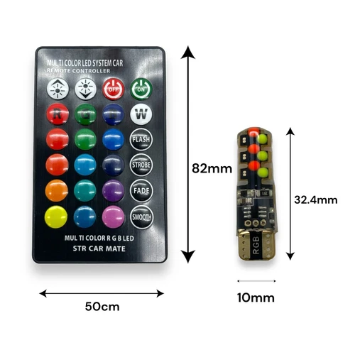 501 RGB Fernbedienung LED Innenraum Birnen Leuchten für Citroen Ds - Bild 8 von 9