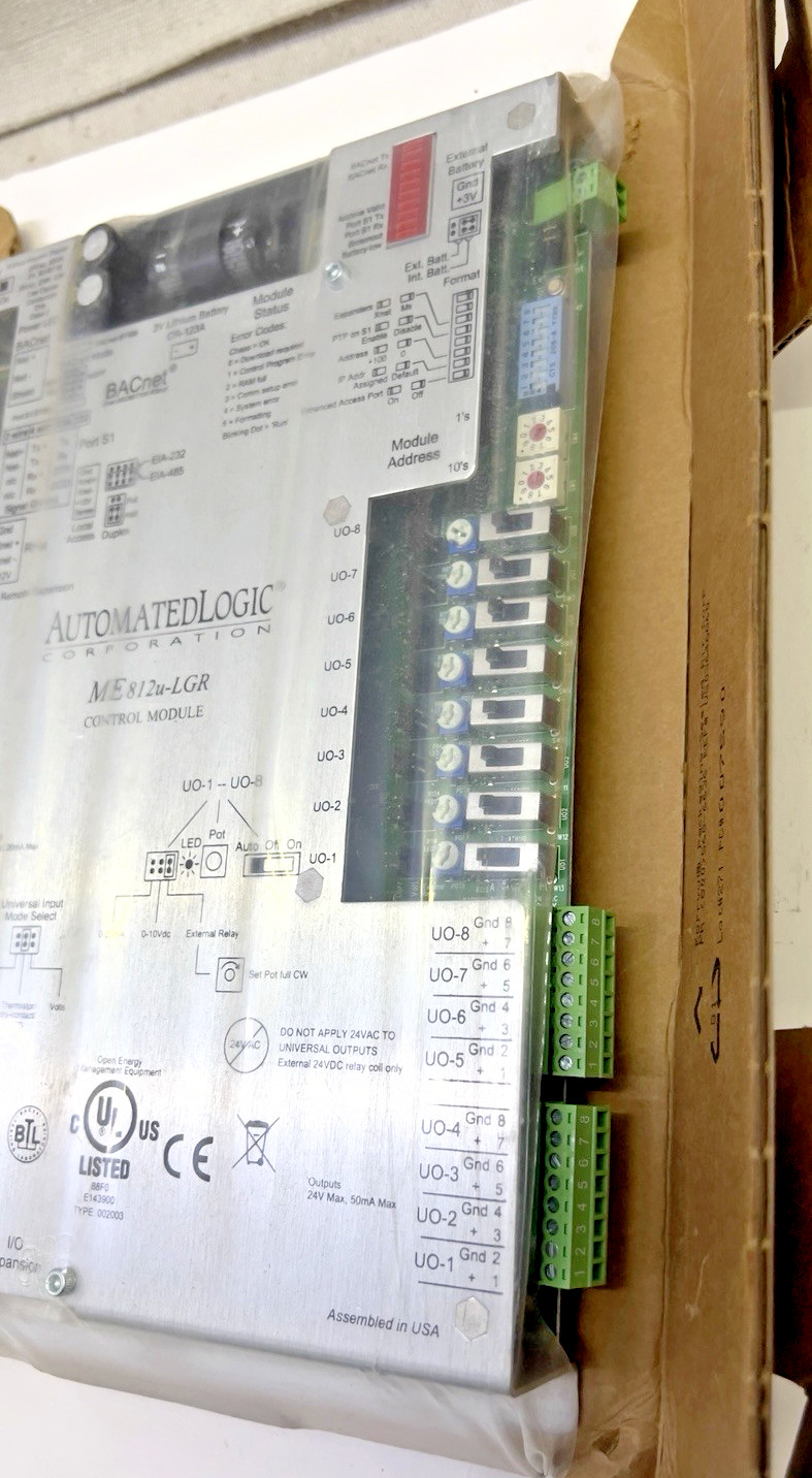 NEW AUTOMATED LOGIC ME812U-LGR  CONTROL MODULE BACNET