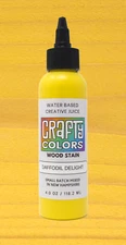 Golden Yellow Wood Stain - Crafty Colors Vibrant Water Based Wood Stains