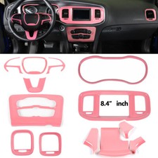 Pink Steering Wheel Gps Dashboard Gear Shift Cover Trims For Dodge Charger 2015 Pink Steering Wheel Gps Dashboard Gear Shift Cover Trims For Dodge Charger 2015