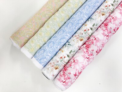 Embroidery Anglaise Fabric Broderie Anglais Pattern Floral Dressmaking ...