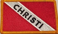 CHRISTI SCUBA Flag Iron-On Patch Tactical Travel Emblem Version 18
