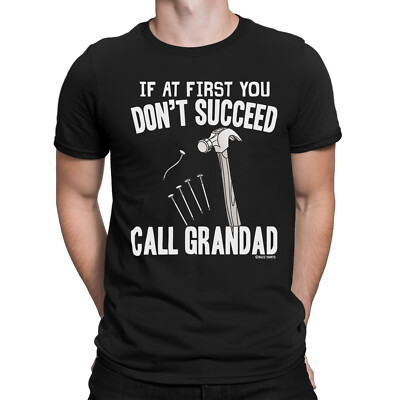 T-Shirt If You Dont Succeed Call GRANDADAD Herren lustiges Geschenk Großvater Vatertag