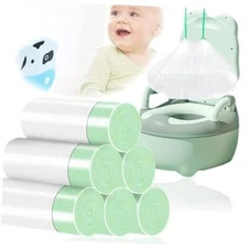 100 Pack Potty Chair Liners with Drawstring,Training Toilet Seat Potty 