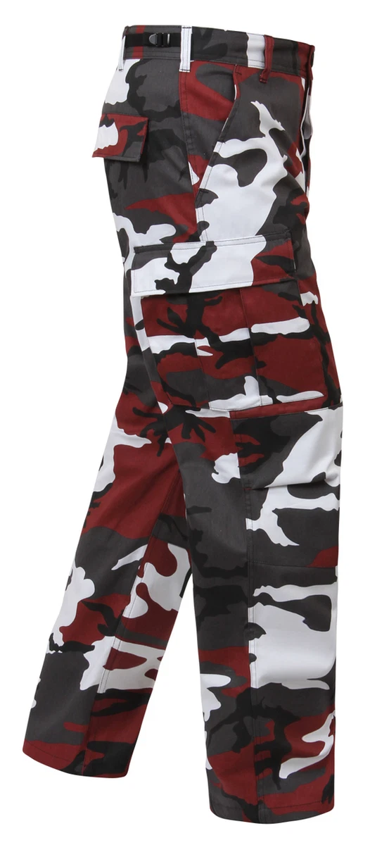 Red black and white shop army pants