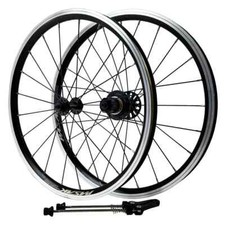 Set Ruote Bicicletta Pieghevole 20" 406mm 451mm Freno a V 4 Cuscinetti Ruote 7-12 Velocità