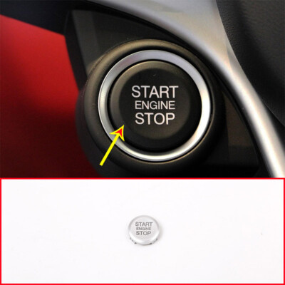 Silver Car Start Engine Stop Cover Trim For Alfa Romeo Giulia Stelvio 2017-2019