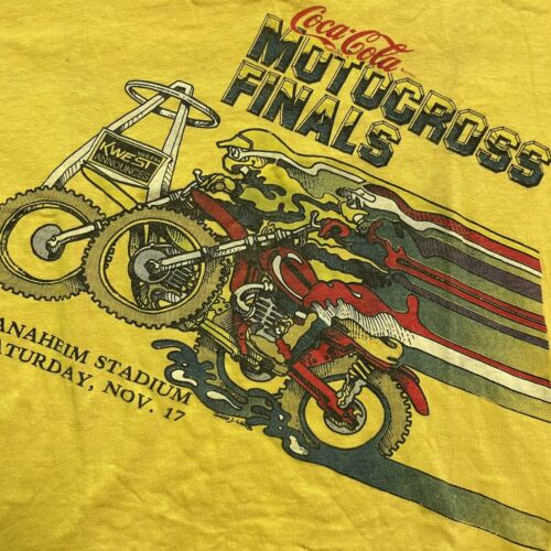 Vintage 80s Coca-Cola Motocross Finals T-Shirt An… - image 1