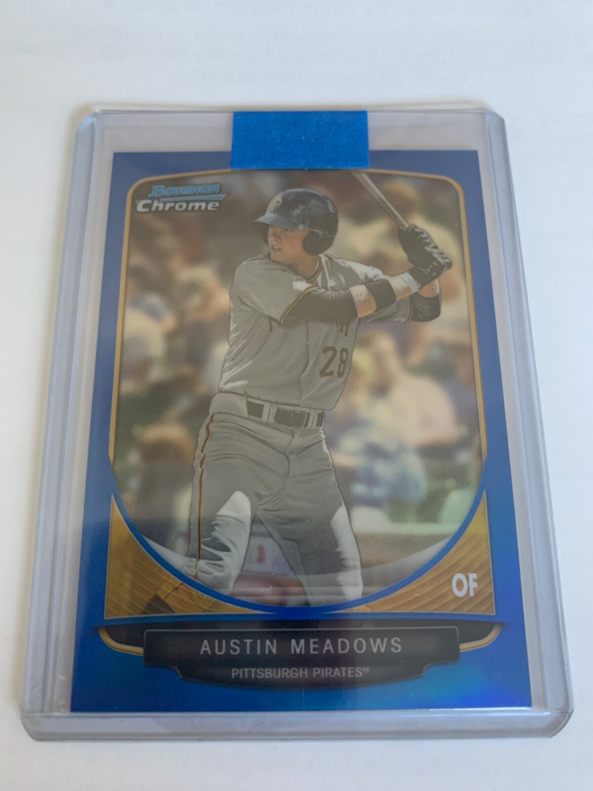 2013 Bowman Draft Chrome Austin Meadows #D /99 Blue Refractor #BDPP5 Pirates