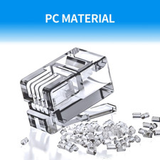 RJ11 6P4C Pass through Connectors 50 Pieces Pack Telephone Line Cable Wire M...