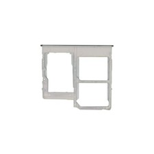 SIM microSD Card Tray Dual for Samsung Galaxy A31 Silver Cell Phone Repair Part