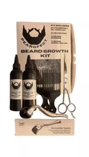 Peardfect Beard Kit with Derma Roller + Styling Scissors + 2ct Beard Oil + MORE