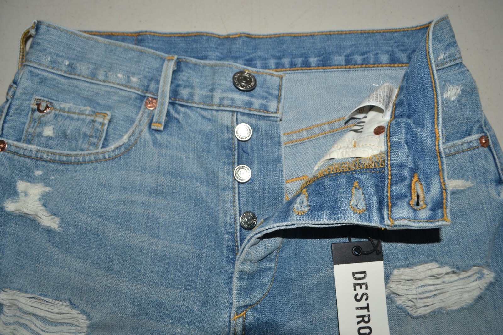 True Religion Women's Sexy Scout Boyfriend Fly Button Denim Shorts Sz 25 thumbnail 4