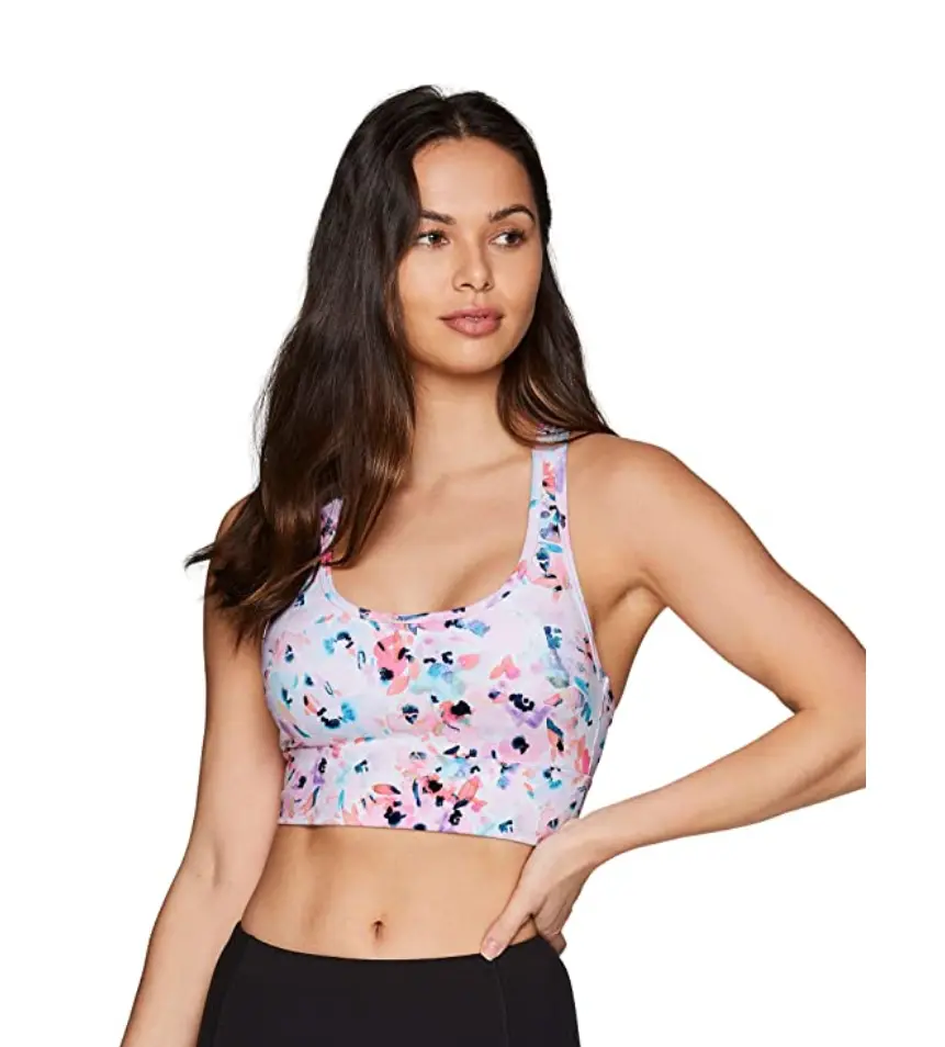 RBX Active Women's Floral Bra Racerback Ultra Soft Quick Dry Low