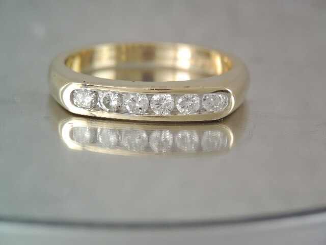 Bague Ancienne Homme Or Rose 14k Verre Édouardien Solitaire - Taille 6.5