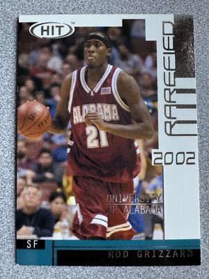 2002 Sage Hit Rod Grizzard Rarefied Rookie Card #R19 Alabama