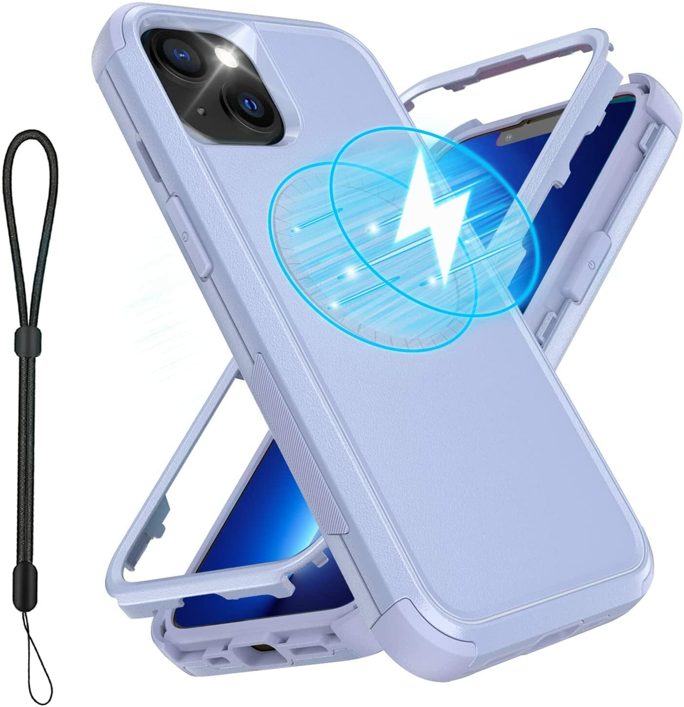 for iPhone 13 Case Magnetic Compatible with MagSafe Drop Proof Rugged Shockproof