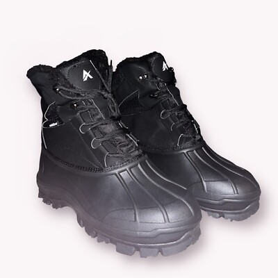 Brand New in Box Men\'s Black Winter Boots - Insulated Lace-Up Avalanche Duck Toe Winter Snow Boots Waterproof Insulated  main image 2
