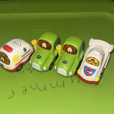 Lot Of 4 Ambulance 2X Tractor Race Car - Talking & Lights Can Ices-3