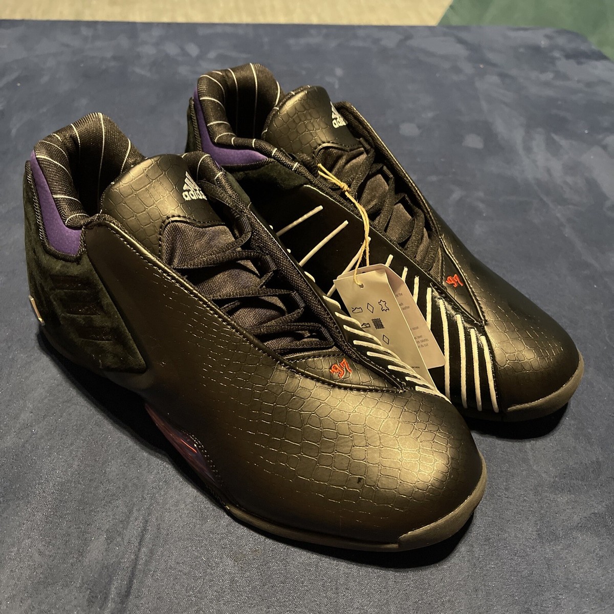 adidas TMAC 3 Restomod Raptors Black Purple Basketball Shoe GY2394