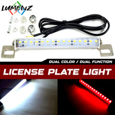 10-in Auxiliary Led License Plate Light Bar Dual Color Function White Red 10-in Auxiliary Led License Plate Light Bar Dual Color Function White Red