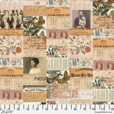 Tim Holtz Palette Palette Orange Collage Sold by The 1/2 Yard