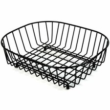 Delfinware Oval Sink Basket Black 2947BK