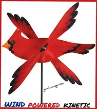 CARDINAL WHIRLIGIG WIND SPINNER 17" NEW GARDEN STAKE YARD DECOR FREE SHIPPING!