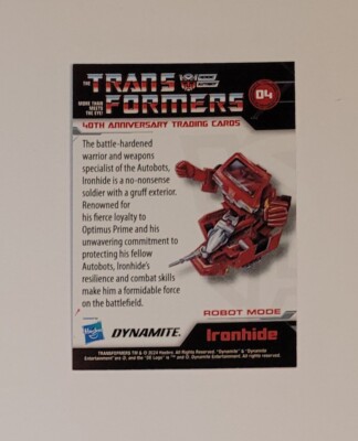 Dynamite Transformers 40th Anniversary Ironhide 04 Base Trading