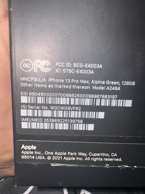 むん　iPhone13ProMAX256GB 本体/箱 Apple iPhone 13 Pro Max - 256 GB - Green (Verizon) | eBay