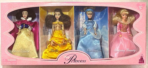 Disney Theme Parks Princess 4 Doll Set Snow White, Cinderella, Belle ...