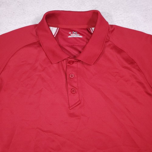 Under Armour HeatGear Short Sleeve Golf Stretch Polo Shirt Red White Mens Sz XL - 第 2/6 張圖片