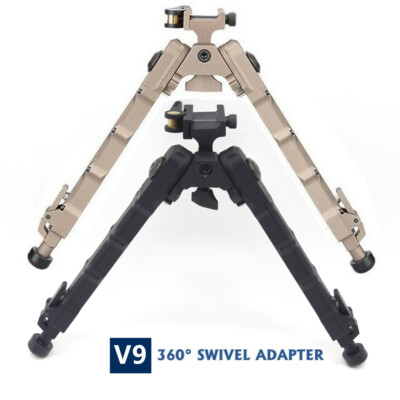 Bipode V9 Réglable Pour Fusil - Montage Rapide QD Sur Rail