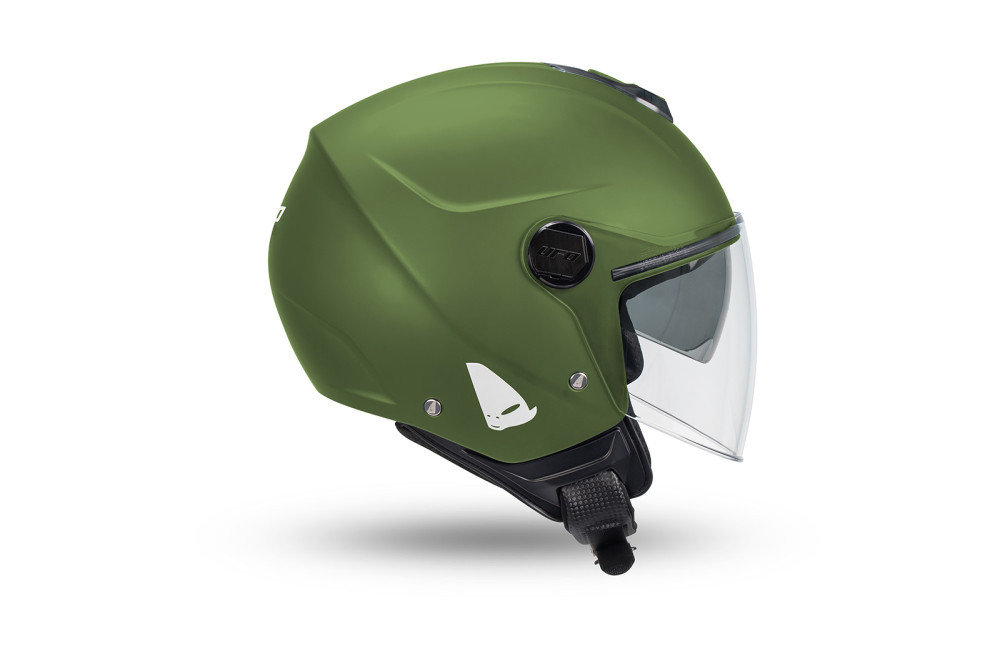 Casco Cross Ufo Intrepid per Motocross Enduro Motard Atv Grigio Effetto Cromo