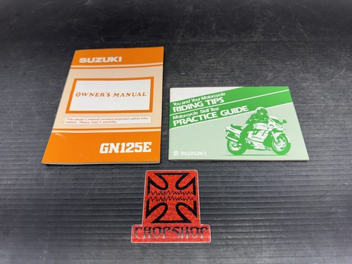  SUZUKI GN125E GN-125 ORIGINAL OWNERS MANUAL BOOK GUIDE - Foto 1 di 4