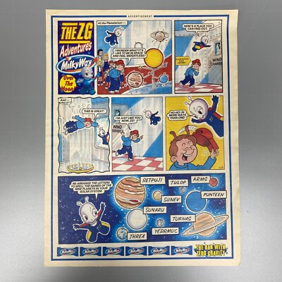 MILKY WAY SCHOKORIEGEL THE ZG ADVENTURES 2002 VINTAGE RETRO WERBUNG