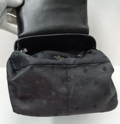 Kate Spade New York Black Crossgrain Leather Flap Closure  display picture 1