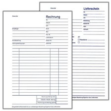 DIN A5 Rechnungsblock Rechnung Lieferschein Quittung Vordruck durchschreibend
