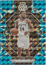 2022-23 Panini Mosaic Blake Wesley Blue Prizm SP RC San Antonio Spurs