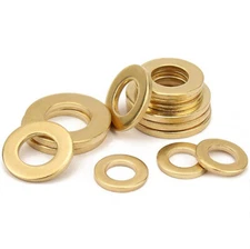 Inner Dia.2-24mm Solid Brass Flat Washers Gasket Round Pads Shim for Screw Bolts