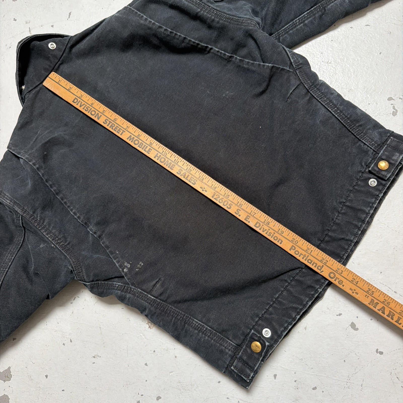 Carhartt J001 BLK Detroit Lined Canvas Work Jacket Made In USA Black S image 8
