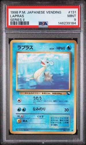1998 POKEMON JAPANESE VENDING SERIES II #131 LAPRAS PSA 9
