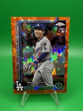 2025 Topps Chrome Update Sapphire Hyeseong Kim RC Orange Refractor /25 Dodgers