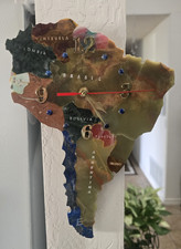 South America Analog Wall Clock Handmade Mult...