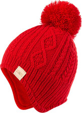 Baby Beanie Hat, Winter Warm Knit Cap and Scarf Set with Pom Pom for Girls, Todd