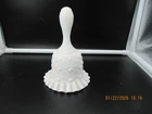 Vintage Fenton Glass * Daisies & Buttons Bell * 1950's White Milk Glass * 6" 308