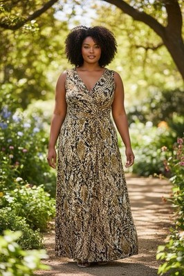 Kate & Mallory Women's Maxi Dress Multi-Color Size X-Large
