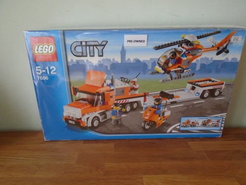 Lego City 7686 - Helicopter Transporter - 100% Compl, Minifigs ...