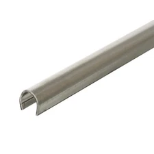 Prime-Line Sliding Door Track Cover 1/4" x 8' Pre-Cut Length Stainless Steel